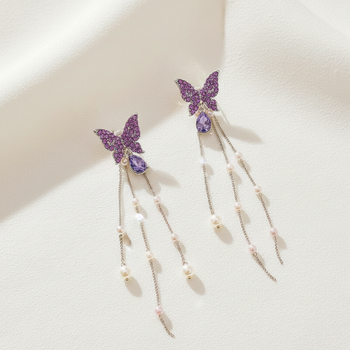 Aretes sueltos fondo marfil